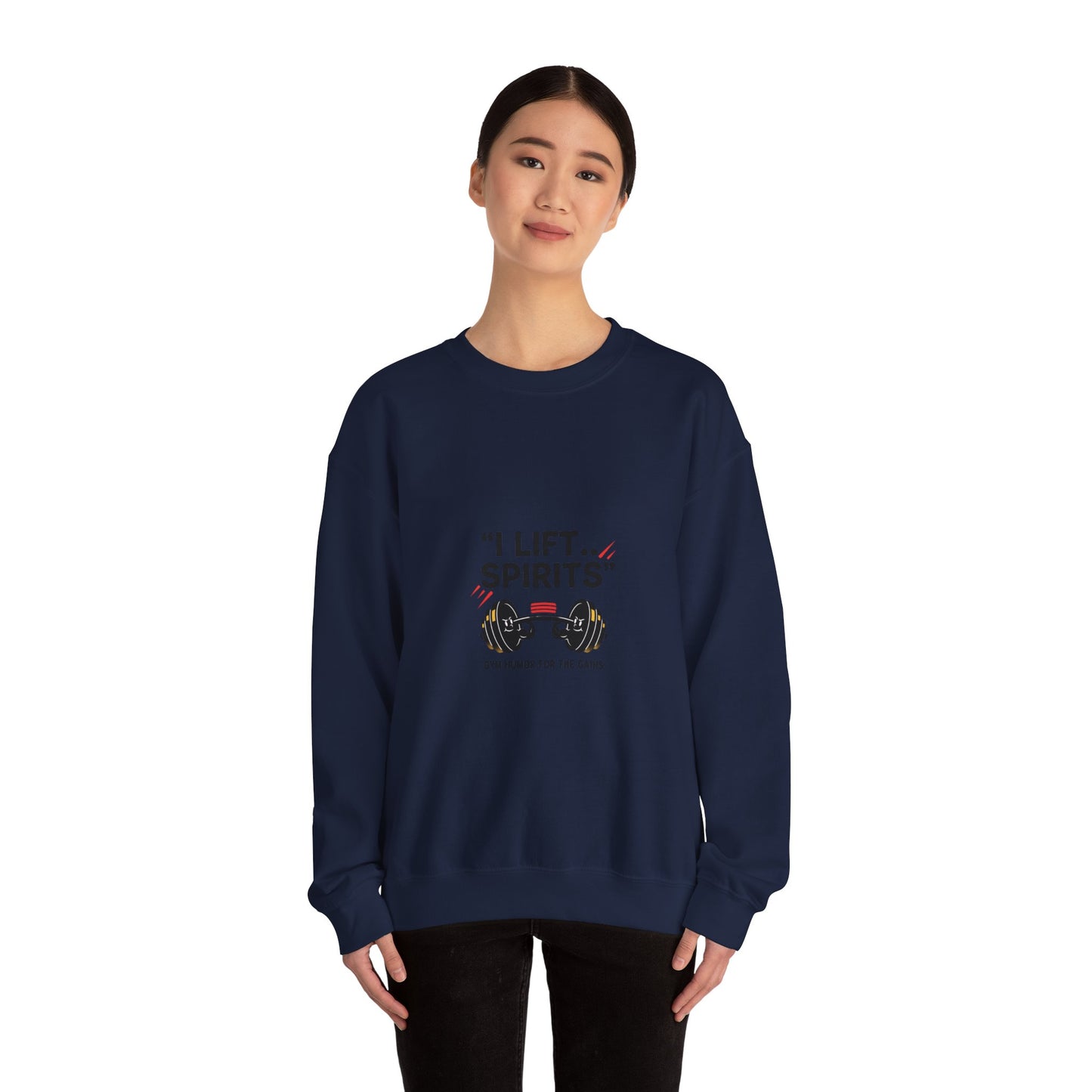 I Lift Spirits Crewneck Sweatshirt | Geometric Luxe, Chrome Accents