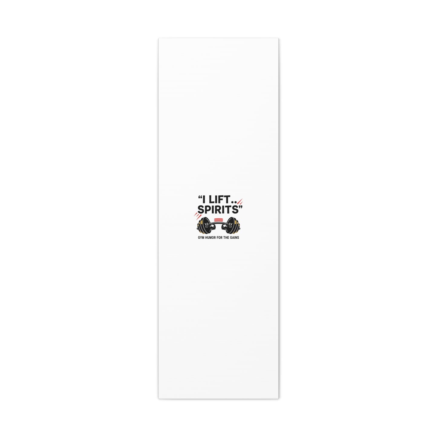I Lift Spirits Gym Humor Canvas | geometric luxe, chrome accents