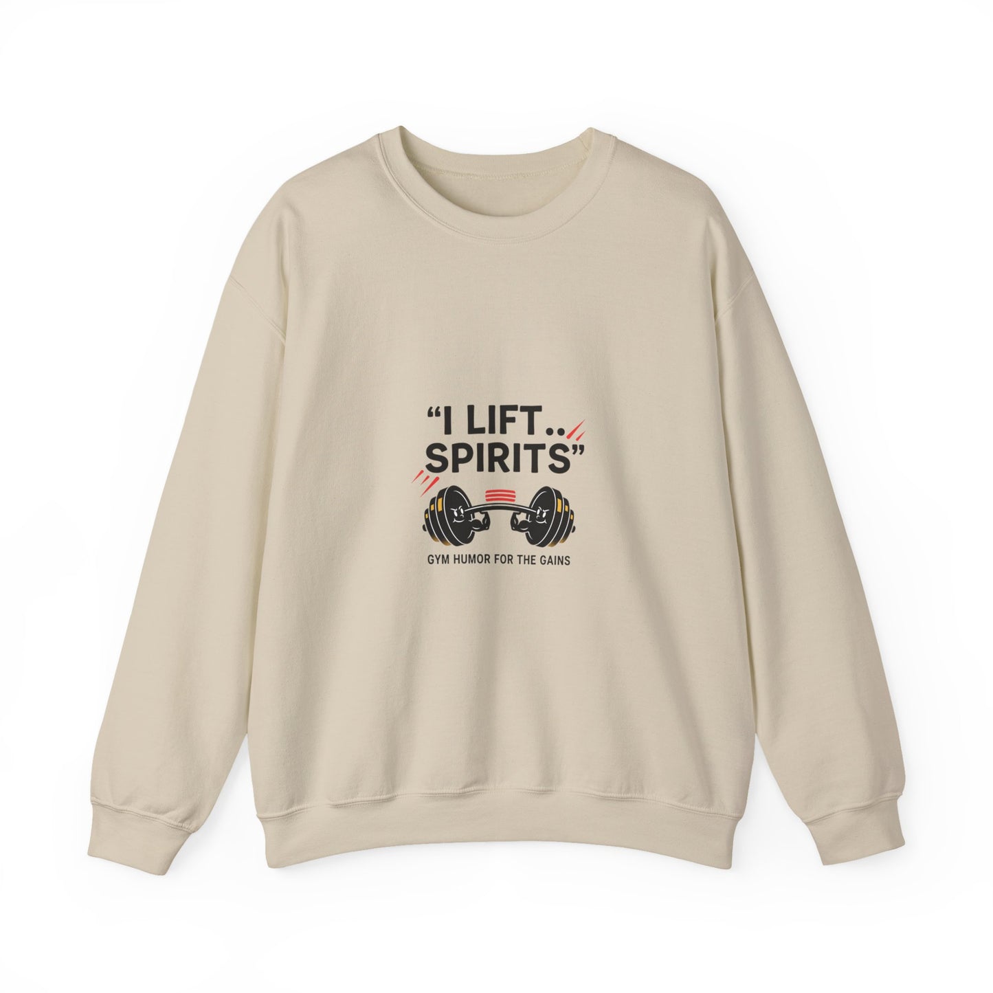 I Lift Spirits Crewneck Sweatshirt | Geometric Luxe, Chrome Accents