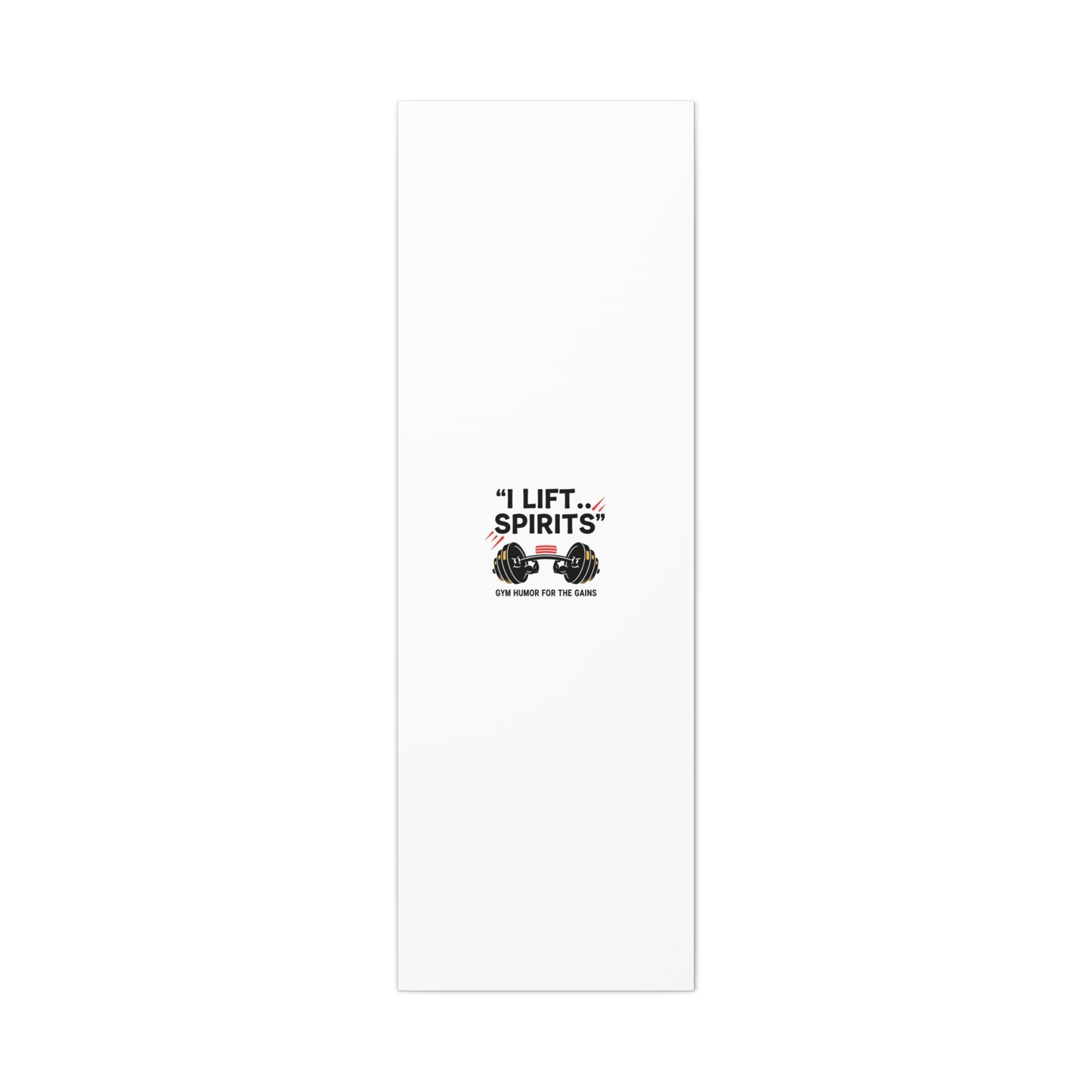 I Lift Spirits Gym Humor Canvas | geometric luxe, chrome accents