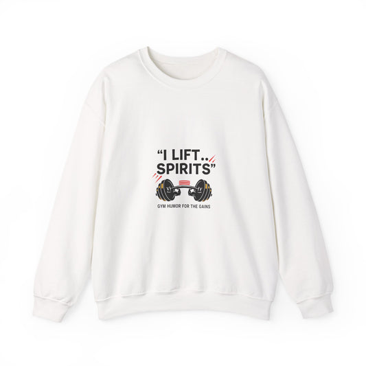 I Lift Spirits Crewneck Sweatshirt | Geometric Luxe, Chrome Accents