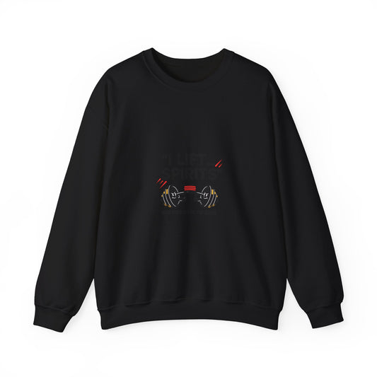 I Lift Spirits Crewneck Sweatshirt | Geometric Luxe, Chrome Accents