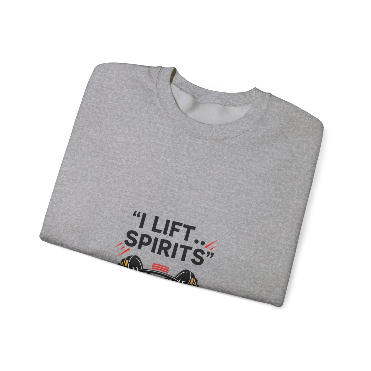 I Lift Spirits Crewneck Sweatshirt | Geometric Luxe, Chrome Accents