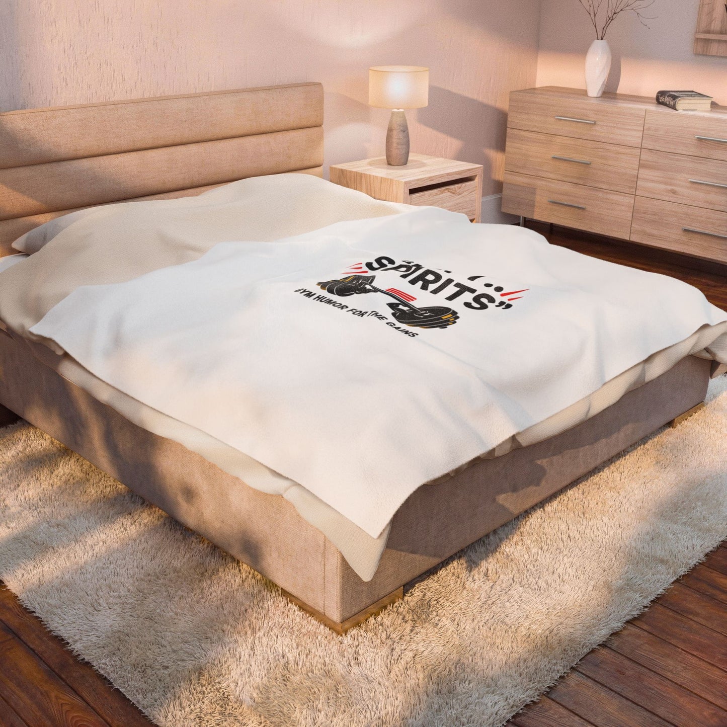 I Lift Spirits Blanket | geometric luxe, chrome accents