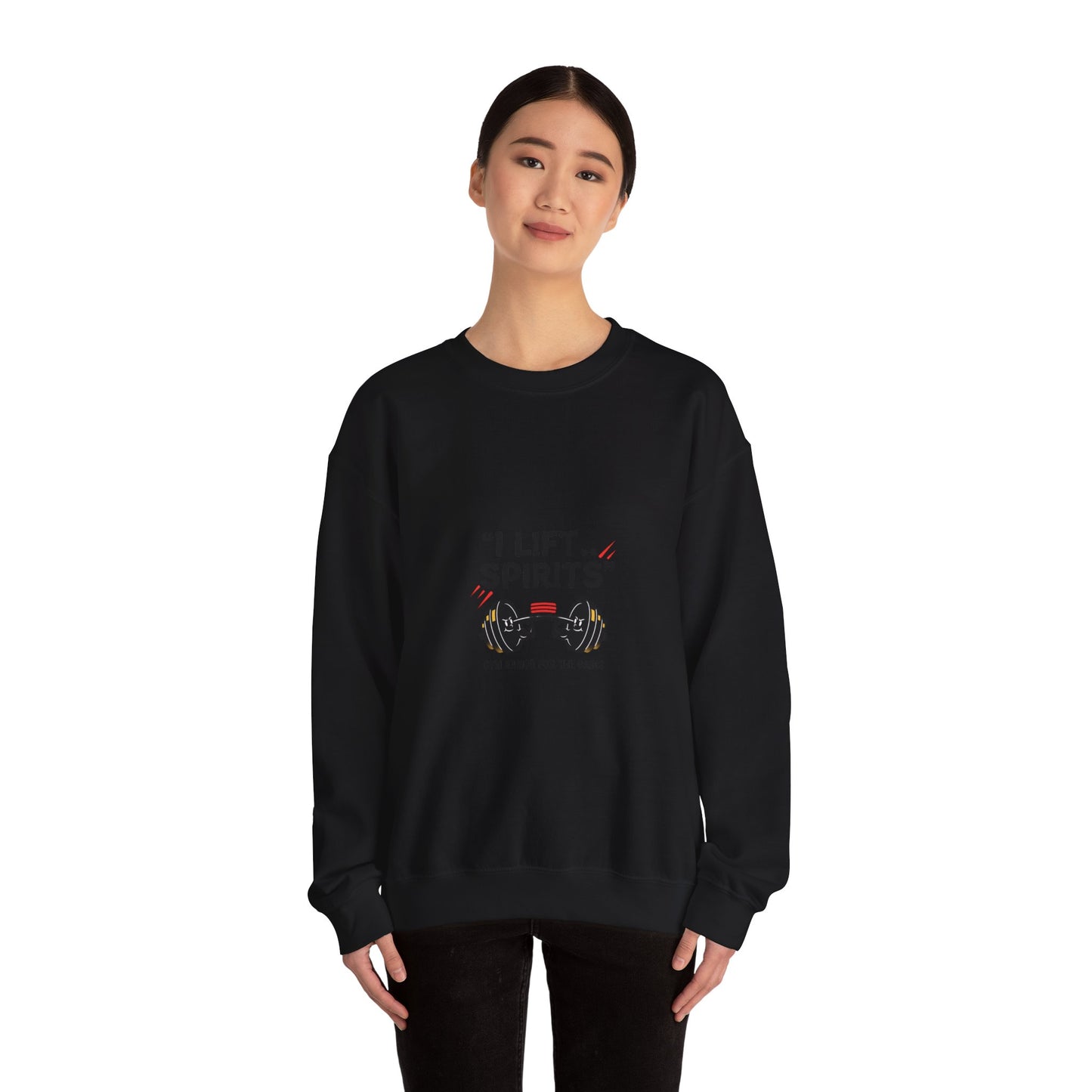 I Lift Spirits Crewneck Sweatshirt | Geometric Luxe, Chrome Accents