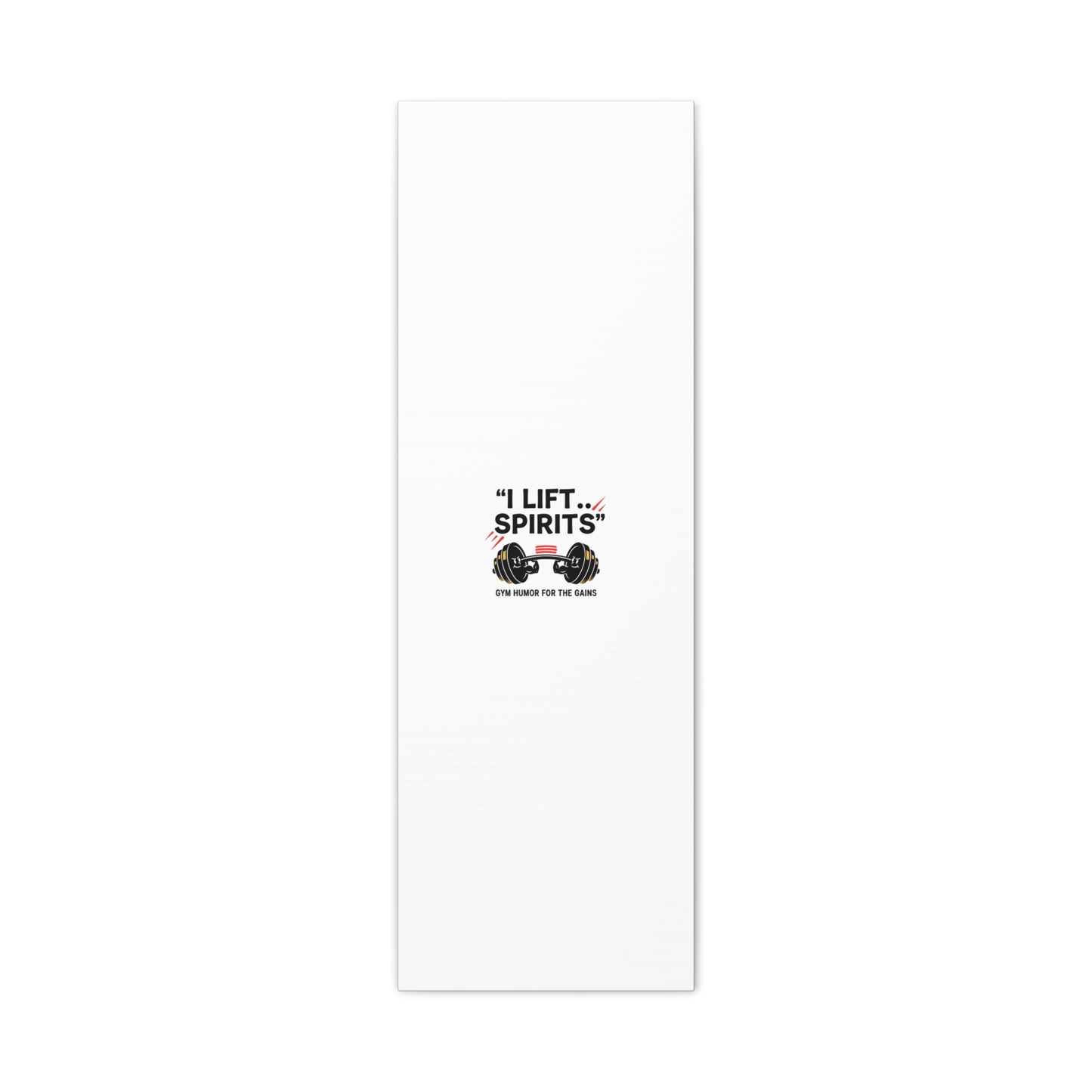 I Lift Spirits Gym Humor Canvas | geometric luxe, chrome accents