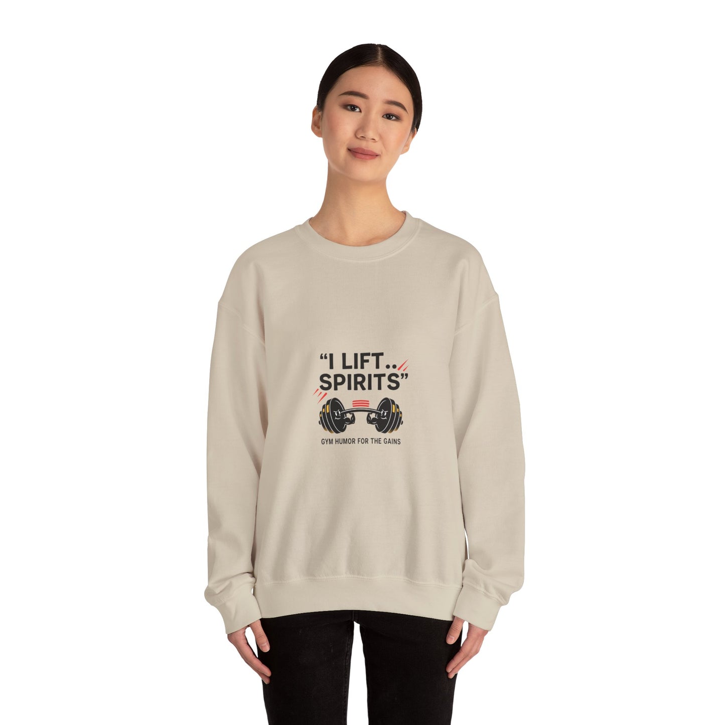 I Lift Spirits Crewneck Sweatshirt | Geometric Luxe, Chrome Accents