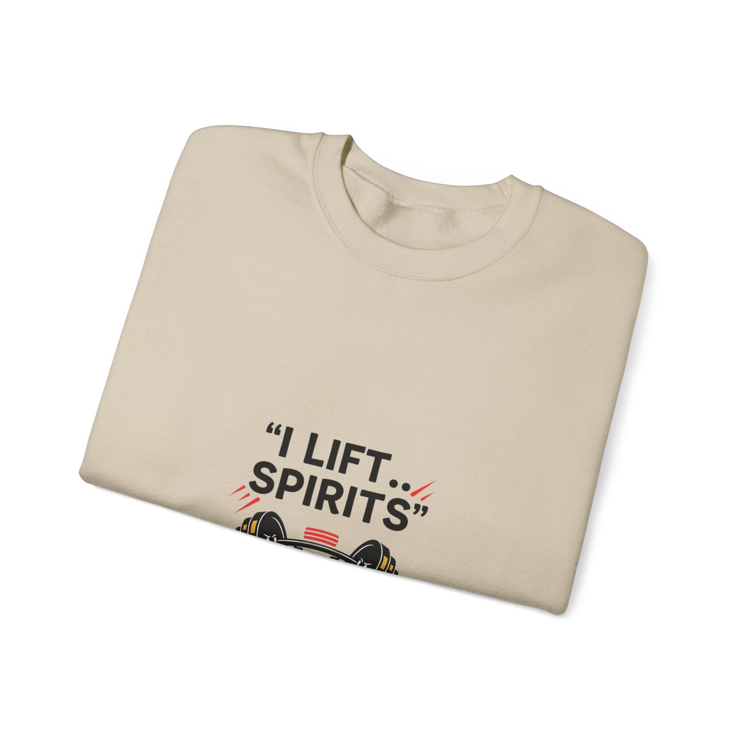 I Lift Spirits Crewneck Sweatshirt | Geometric Luxe, Chrome Accents