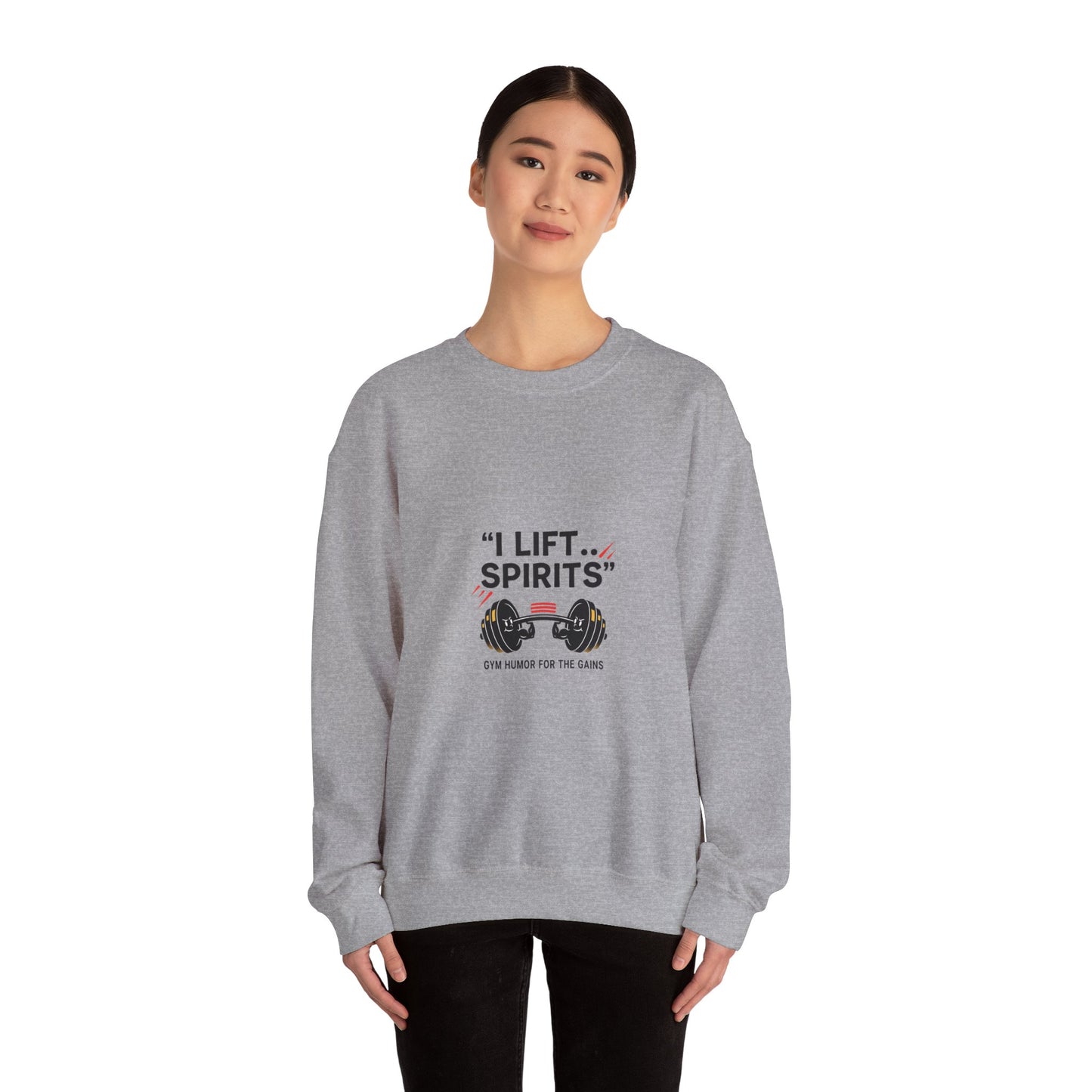 I Lift Spirits Crewneck Sweatshirt | Geometric Luxe, Chrome Accents
