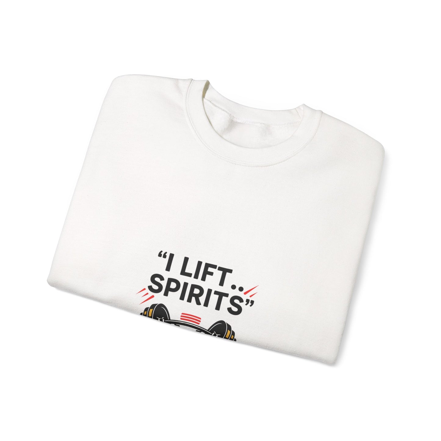 I Lift Spirits Crewneck Sweatshirt | Geometric Luxe, Chrome Accents