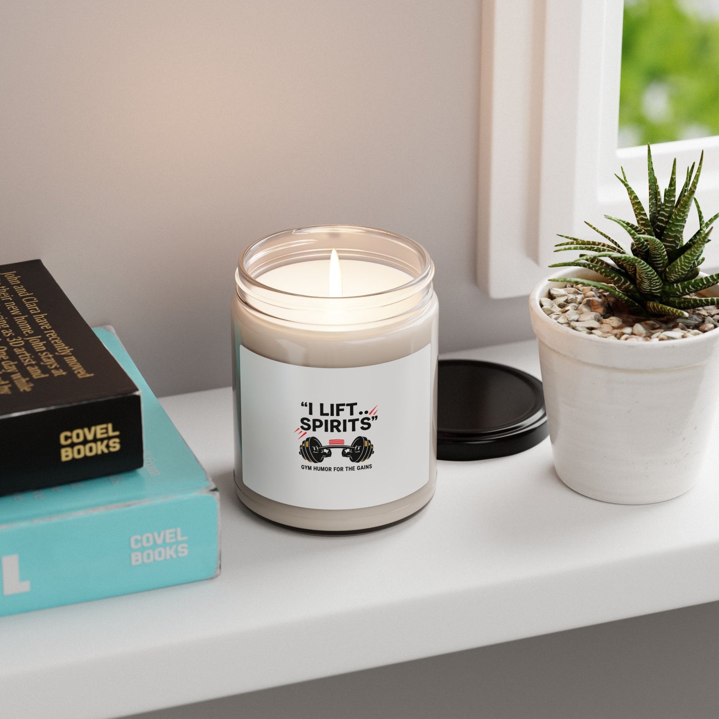 Art Deco Geometric Candle | Scented Soy Candle, 9oz, Chrome Accents