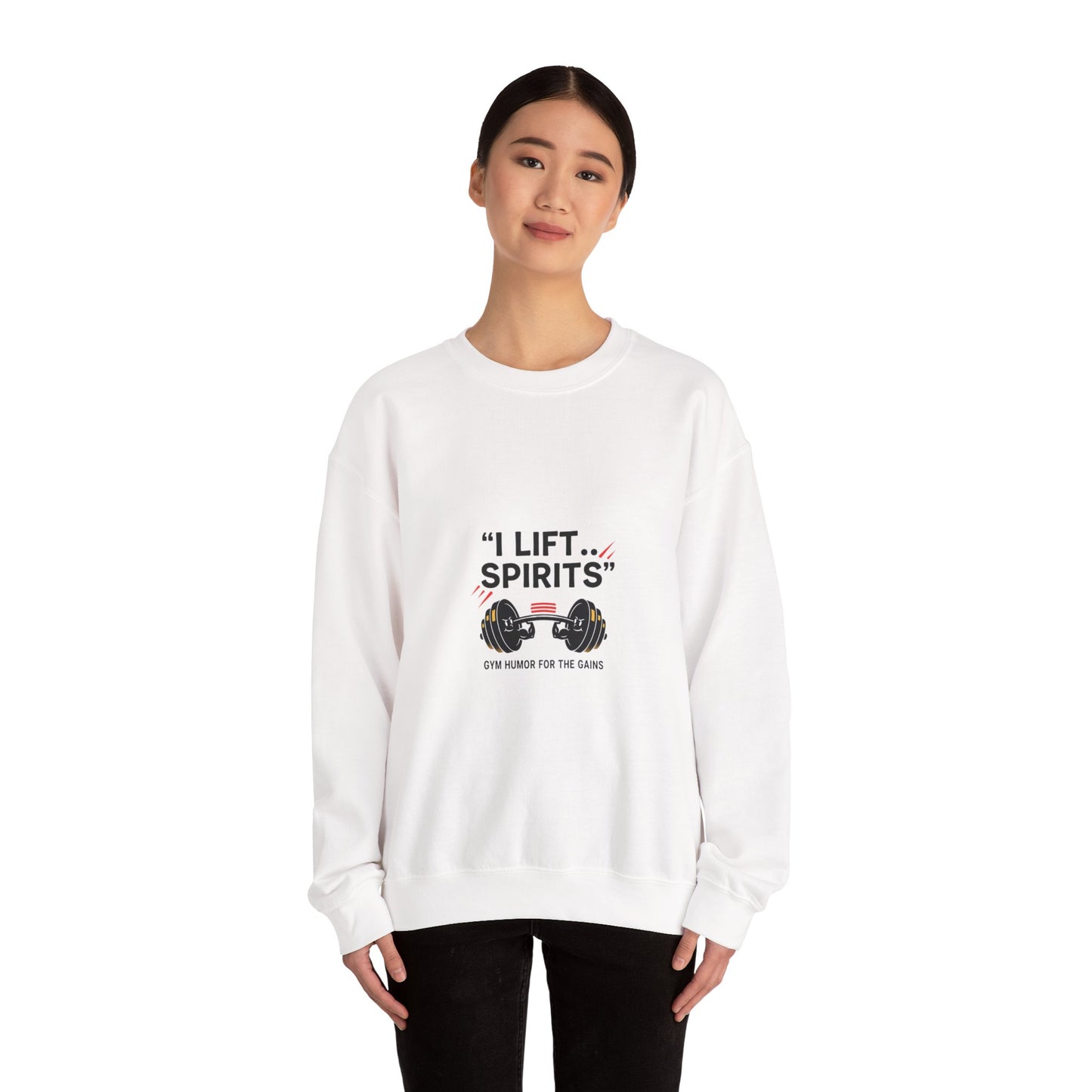 I Lift Spirits Crewneck Sweatshirt | Geometric Luxe, Chrome Accents