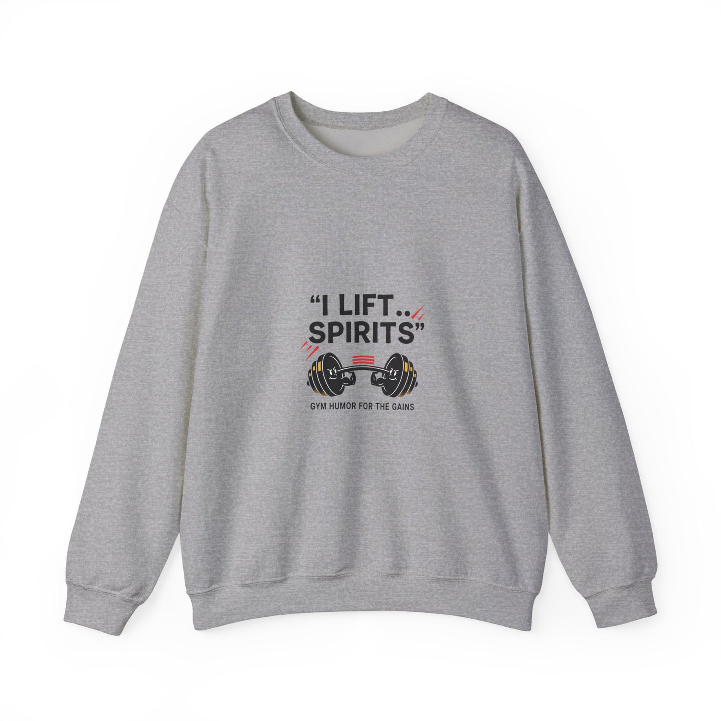 I Lift Spirits Crewneck Sweatshirt | Geometric Luxe, Chrome Accents