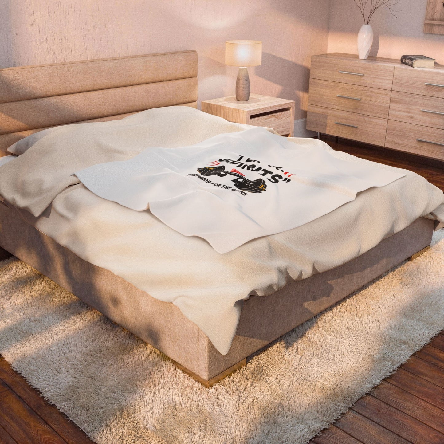 I Lift Spirits Blanket | geometric luxe, chrome accents