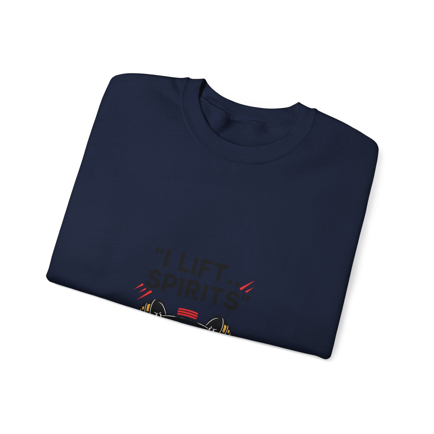 I Lift Spirits Crewneck Sweatshirt | Geometric Luxe, Chrome Accents
